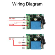 Load image into Gallery viewer, FUNSHION DC 12V 1 CH Wireless Remote Control Relay Switch Module Learning Code DC 12V RF Superheterodyne Receiver 1CH Controller