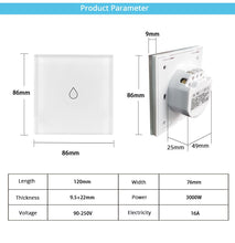Load image into Gallery viewer, WiFi Smart Boiler Switch Water Heater Smart Life Tuya APP Remote Control Amazon Alexa Echo Google Home Voice Control Glass Panel