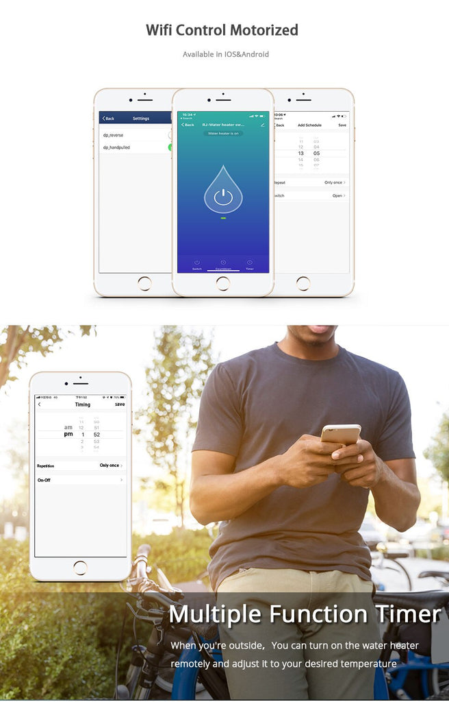 WiFi Smart Boiler Switch Water Heater Smart Life Tuya APP Remote Control Amazon Alexa Echo Google Home Voice Control Glass Panel