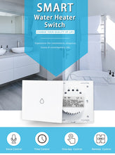Load image into Gallery viewer, WiFi Smart Boiler Switch Water Heater Smart Life Tuya APP Remote Control Amazon Alexa Echo Google Home Voice Control Glass Panel