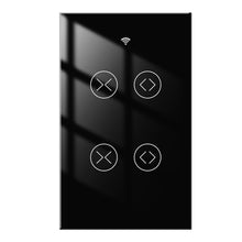 Load image into Gallery viewer, MFUNSHION WiFi RF Tuya 2 Gang Double Curtain Blind Switch for Roller Shutter Electric Motor With Google Home Alexa Smart Life