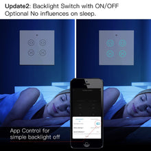Load image into Gallery viewer, MFUNSHION WiFi RF Tuya 2 Gang Double Curtain Blind Switch for Roller Shutter Electric Motor With Google Home Alexa Smart Life