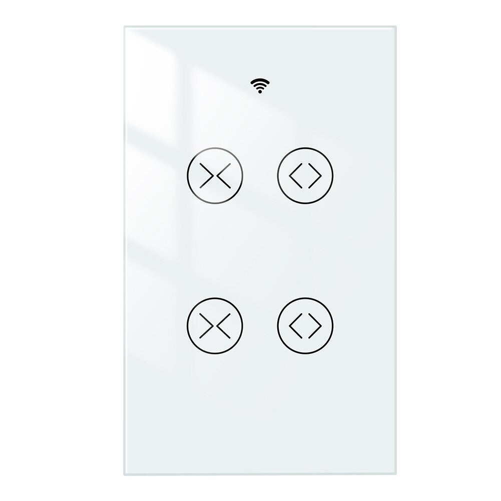MFUNSHION WiFi RF Tuya 2 Gang Double Curtain Blind Switch for Roller Shutter Electric Motor With Google Home Alexa Smart Life