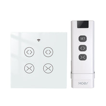 Load image into Gallery viewer, MFUNSHION WiFi RF Tuya 2 Gang Double Curtain Blind Switch for Roller Shutter Electric Motor With Google Home Alexa Smart Life