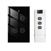 Load image into Gallery viewer, MFUNSHION WiFi RF Tuya 2 Gang Double Curtain Blind Switch for Roller Shutter Electric Motor With Google Home Alexa Smart Life