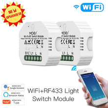 Load image into Gallery viewer, Mini DIY WiFi RF433 Smart Relay Switch Module Smart Life/Tuya App Control, Work with Alexa Google Home 1 Gang 1/2 Way