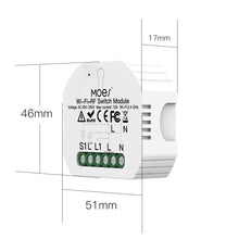Load image into Gallery viewer, Mini DIY WiFi RF433 Smart Relay Switch Module Smart Life/Tuya App Control, Work with Alexa Google Home 1 Gang 1/2 Way