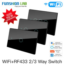 Load image into Gallery viewer, Smart Wifi+RF Glass Panel Switch Smart Life/Tuya App Multi-Control Association Voice Control with Alexa Google Home 1/2/3 Gang