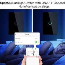 Load image into Gallery viewer, Smart Wifi+RF Glass Panel Switch Smart Life/Tuya App Multi-Control Association Voice Control with Alexa Google Home 1/2/3 Gang