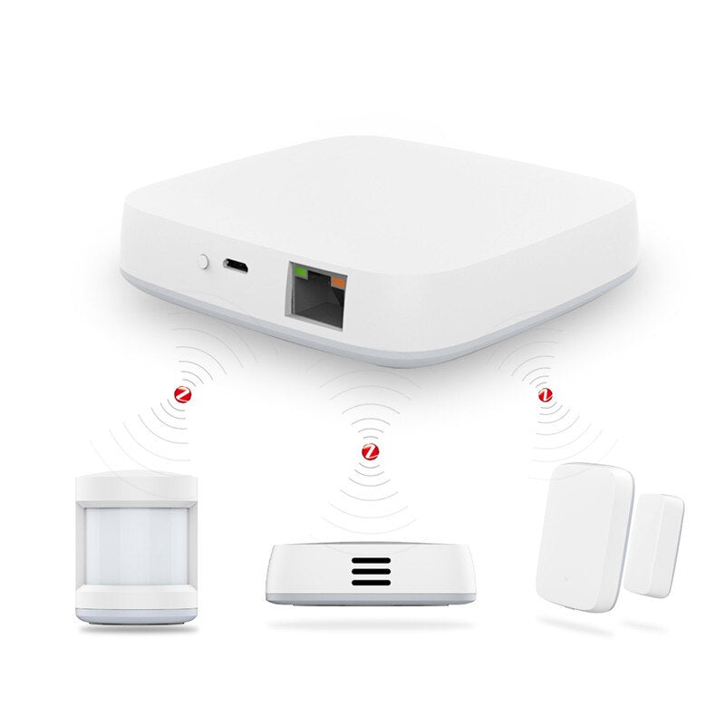 Tuya Smart Zigbee Gateway Hub Home Automation Scene Security Alarm Kit PIR Door&Window Temperature&Humidity Sensor Smart Life