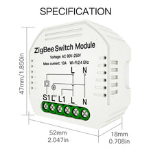 Load image into Gallery viewer, Tuya ZigBee 3.0 Smart Light Switch Module Smart Life/Tuya Wireless Remote Control, Work with Alexa Google Home for Voice Control