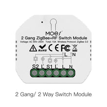 Load image into Gallery viewer, Tuya ZigBee 3.0 Smart Light Switch Relay Module 1/2/3 Gang Smart Life/Tuya App Control, Works with Alexa Google Home Yandex
