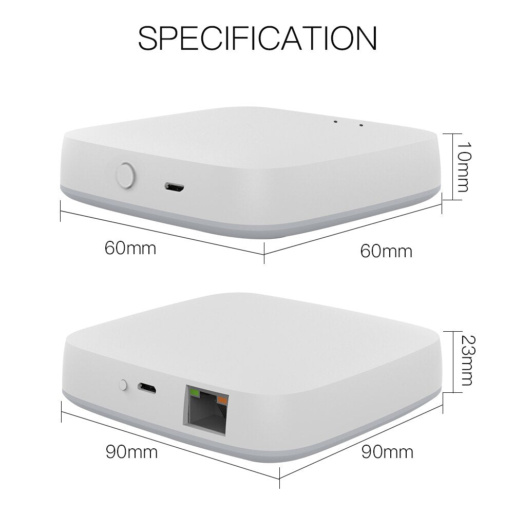 Tuya ZigBee Smart Gateway Hub Smart Home Bridge Smart Life APP Wireless Remote Controller Works with Alexa Google Home