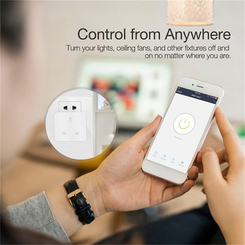 UK US EU WiFi Smart Socket Power Plug Outlet Remote Control Works with Amazon Alexa Google Home No Hub Required