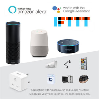 UK US EU WiFi Smart Socket Power Plug Outlet Remote Control Works with Amazon Alexa Google Home No Hub Required
