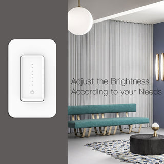 US WiFi Smart Light Dimmer Switch Smart Life/Tuya APP Compatible with Alexa Google Home for Voice Control,No Hub Required