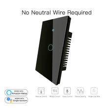 Load image into Gallery viewer, White RF433+WiFi Smart Wall Touch Switch No Neutral Wire Needed Single Wire Wall Switch Work with Alexa Google Home 170-250V