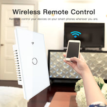Load image into Gallery viewer, White RF433+WiFi Smart Wall Touch Switch No Neutral Wire Needed Single Wire Wall Switch Work with Alexa Google Home 170-250V