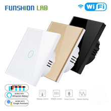 Load image into Gallery viewer, White WiFi Smart Wall Switch Neutral Wire Needed Wireless Smart Life Tuya Remote Control Single Fire Work With Alexa RF433
