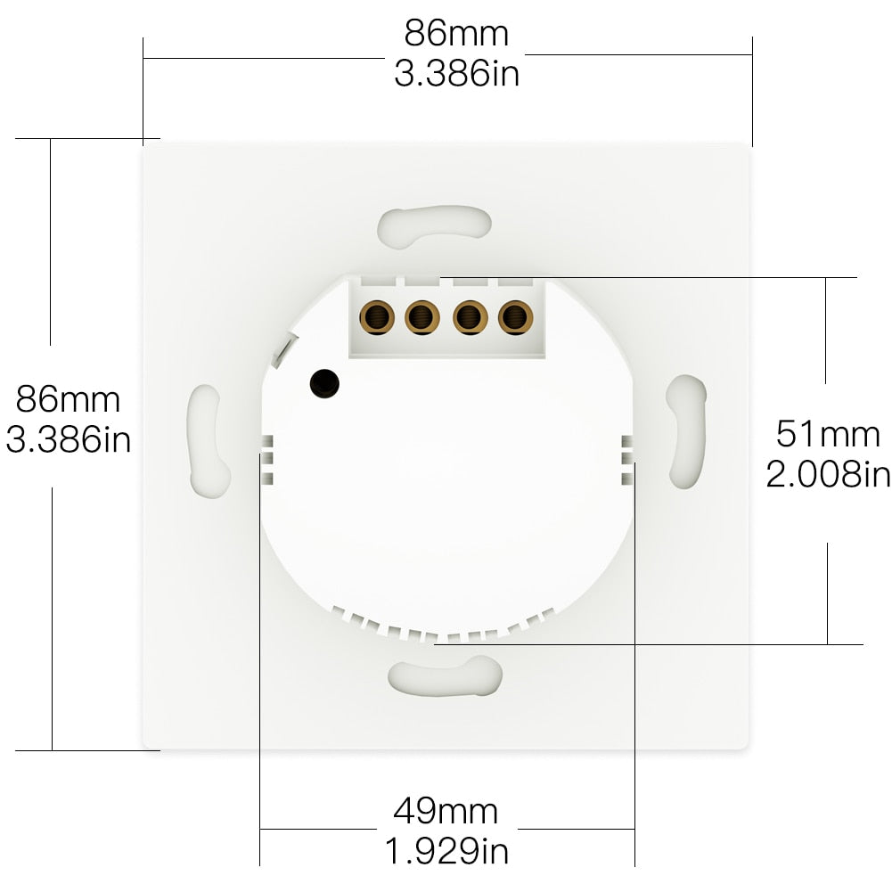 White WiFi Smart Wall Switch Neutral Wire Needed Wireless Smart Life Tuya Remote Control Single Fire Work With Alexa RF433
