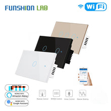 White WiFi Smart Wall Switch Neutral Wire Needed Wireless Smart Life Tuya Remote Control Single Fire Work With Alexa RF433