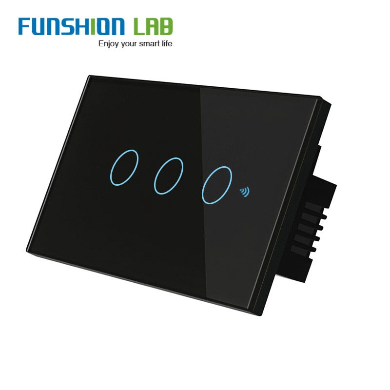 White WiFi Smart Wall Switch Neutral Wire Needed Wireless Smart Life Tuya Remote Control Single Fire Work With Alexa RF433