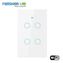 Load image into Gallery viewer, White WiFi Smart Wall Switch Neutral Wire Needed Wireless Smart Life Tuya Remote Control Single Fire Work With Alexa RF433