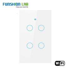Load image into Gallery viewer, White WiFi Smart Wall Switch Neutral Wire Needed Wireless Smart Life Tuya Remote Control Single Fire Work With Alexa RF433