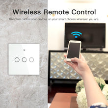 Load image into Gallery viewer, White WiFi Smart Wall Switch No Neutral Wire Needed Wireless Smart Life Tuya Remote Control Single Fire Work With Alexa RF433