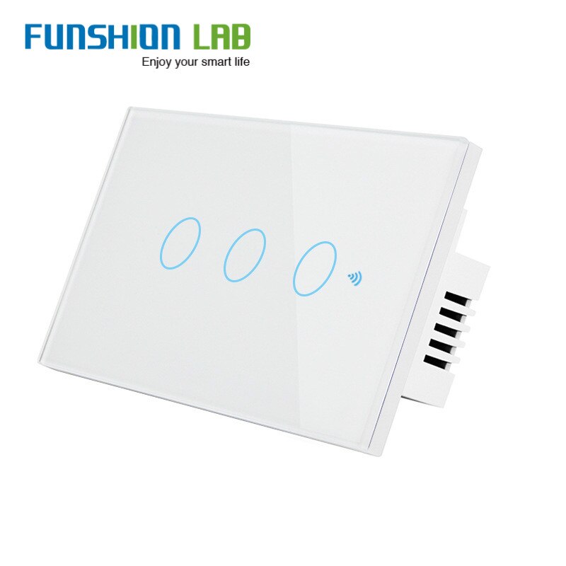 White WiFi Smart Wall Switch No Neutral Wire Needed Wireless Smart Life Tuya Remote Control Single Fire Work With Alexa RF433