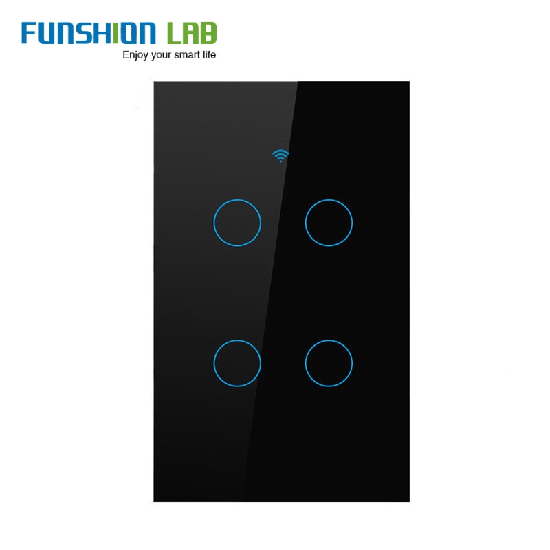 White WiFi Smart Wall Switch No Neutral Wire Needed Wireless Smart Life Tuya Remote Control Single Fire Work With Alexa RF433