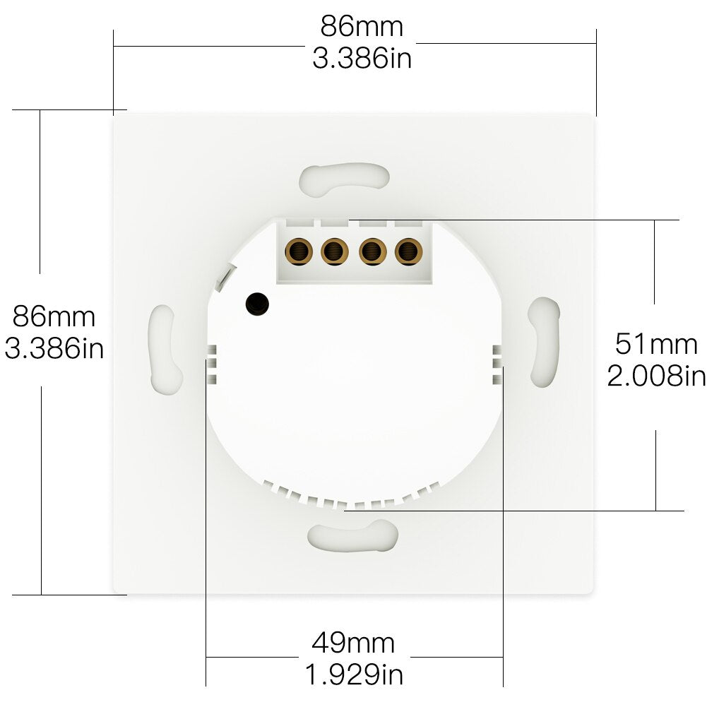 White WiFi Smart Wall Switch No Neutral Wire Needed Wireless Smart Life Tuya Remote Control Single Fire Work With Alexa RF433