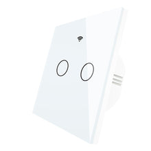 Load image into Gallery viewer, White WiFi Smart Wall Touch Light Switch Smart Life Tuya APP Wireless Remote Control Work with Alexa Echo Google Home