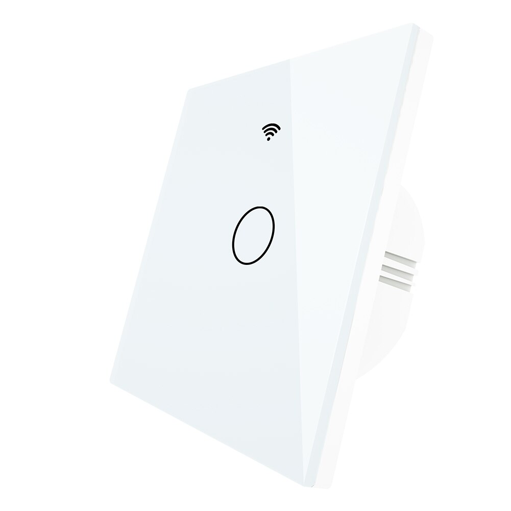 White WiFi Smart Wall Touch Light Switch Smart Life Tuya APP Wireless Remote Control Work with Alexa Echo Google Home
