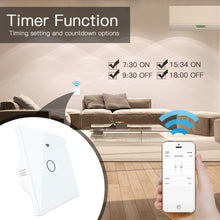 Load image into Gallery viewer, White WiFi Smart Wall Touch Light Switch Smart Life Tuya APP Wireless Remote Control Work with Alexa Echo Google Home