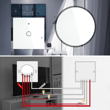 Load image into Gallery viewer, White WiFi Smart Wall Touch Light Switch Smart Life Tuya APP Wireless Remote Control Work with Alexa Echo Google Home