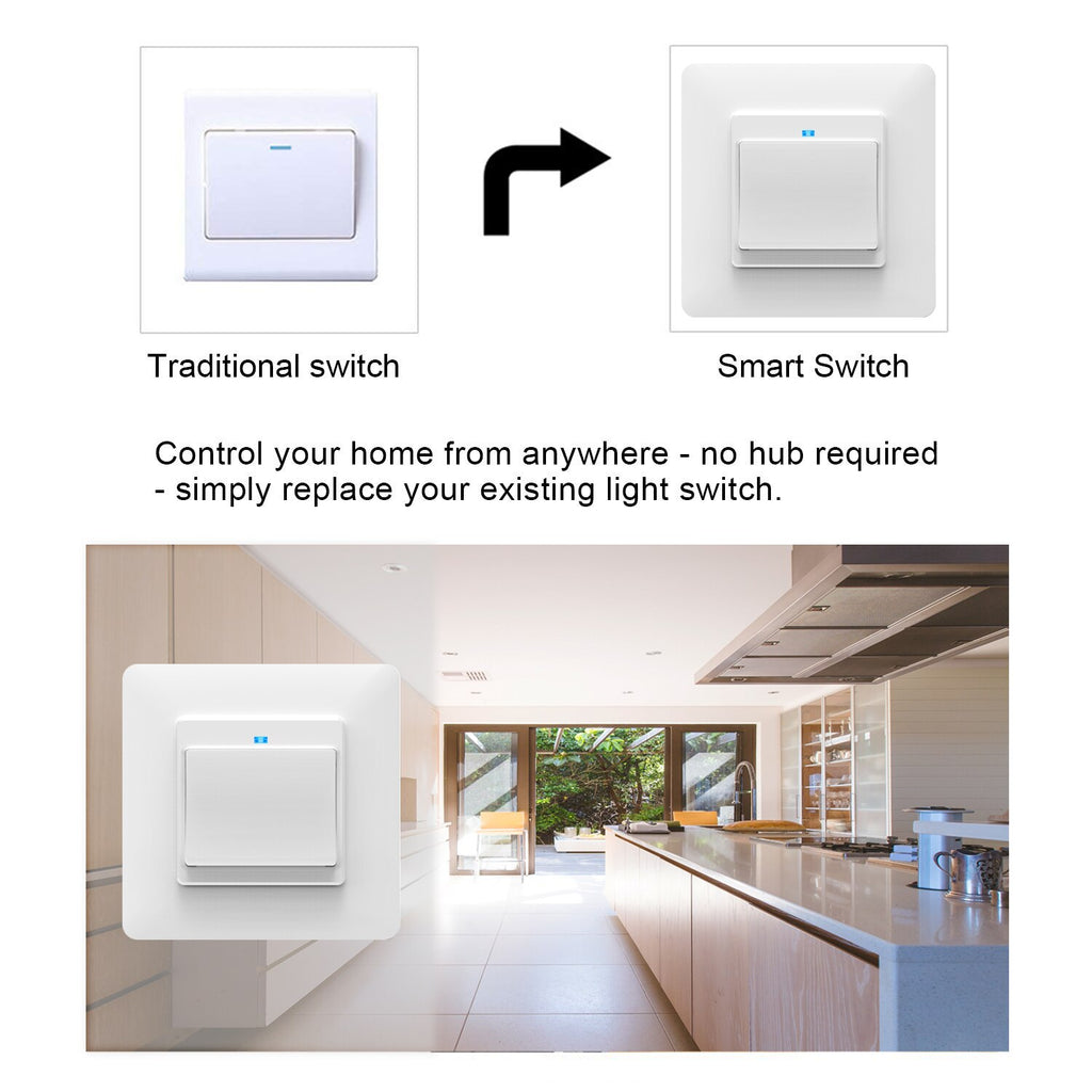 WiFi DE Smart Push Button Switch 1/2/3Gang Removable&Detachable Smart Life Tuya App Remote Control Work with Alexa Google Home
