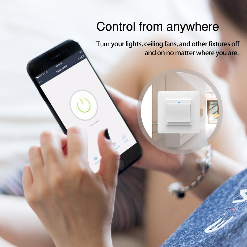 WiFi DE Smart Push Button Switch 1/2/3Gang Removable&Detachable Smart Life Tuya App Remote Control Work with Alexa Google Home