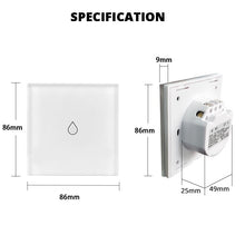 Load image into Gallery viewer, WiFi Smart Boiler Switch Water Heater Smart Life Tuya APP Remote Control Amazon Alexa Echo Google Home Voice Control Glass Panel