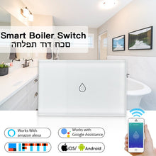 Load image into Gallery viewer, WiFi Smart Boiler Switch Water Heater Smart Life Tuya APP Remote Control Amazon Alexa Echo Google Home Voice Control Glass Panel