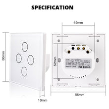 Load image into Gallery viewer, WiFi Smart Ceiling Fan Light Lamp Wall Switch Smart Life/Tuya APP Remote Various Speed Control Works with Alexa Echo Google Home