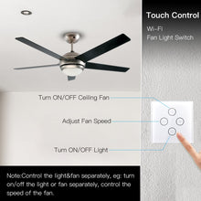 Load image into Gallery viewer, WiFi Smart Ceiling Fan Light Lamp Wall Switch Smart Life/Tuya APP Remote Various Speed Control Works with Alexa Echo Google Home
