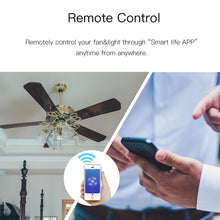 Load image into Gallery viewer, WiFi Smart Ceiling Fan Light Lamp Wall Switch Smart Life/Tuya APP Remote Various Speed Control Works with Alexa Echo Google Home