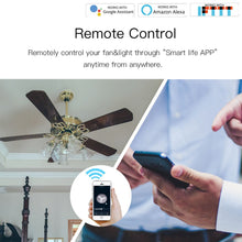 Load image into Gallery viewer, WiFi Smart Ceiling Fan Light Wall Switch,Smart Life/Tuya APP Remote Various Speed Control, Compatible with Alexa and Google Home