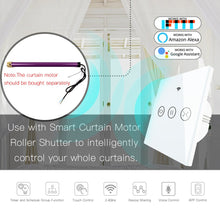 Load image into Gallery viewer, WiFi Smart Curtain Blind Switch for Electric Motorized Tuya Curtain Roller Shutter Works with Alexa Echo Google Home Smart Home