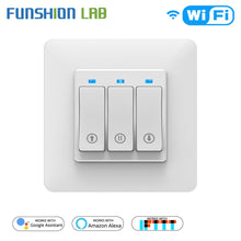 Load image into Gallery viewer, WiFi Smart Curtain Switch Tuya Smart Life App Remote Control Motorized Curtain Motor Roller Blinds,Works with Alexa Google Home