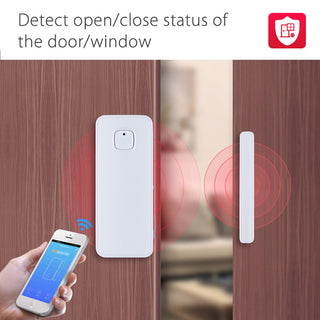 WiFi Smart Door/Window Sensor APP Notification Alerts Home Alarm Security Detector, Compatible With Alexa Google Home