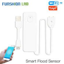 Load image into Gallery viewer, WiFi Smart Flood Sensor Water Leakage Detector Flood Overflow Alert Security Alarm System Tuya/Smart Life App Remote Control