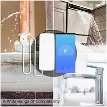 Load image into Gallery viewer, WiFi Smart Flood Sensor Water Leakage Detector Flood Overflow Alert Security Alarm System Tuya/Smart Life App Remote Control