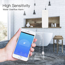 Load image into Gallery viewer, WiFi Smart Flood Sensor Water Leakage Detector Flood Overflow Alert Security Alarm System Tuya/Smart Life App Remote Control